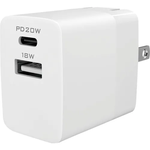 OWLTECH紧凑型和高输出，同时向两台设备收取USB Type-C＆type-A AC适配器