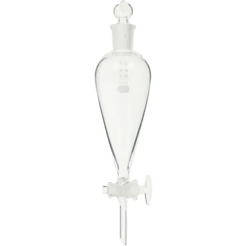 Sibata液体分离漏斗滑雪者类型与玻璃公鸡100ml