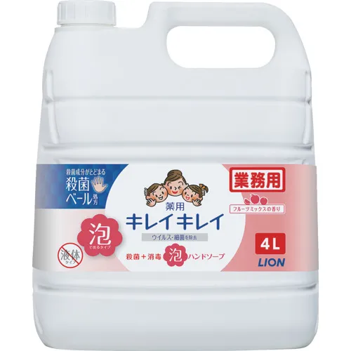 狮子美丽的药泡沫手肥皂水果混合气味4L