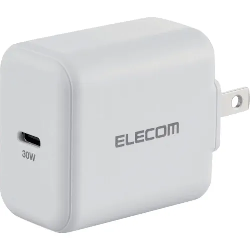 Elecom AC适配器用于笔记本电脑PC USB电动输送认证30W USB-C1港口白色