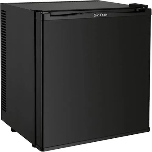 绿色布迷你冰箱20L Peltier类型静音3阶段可调节分隔架黑色
