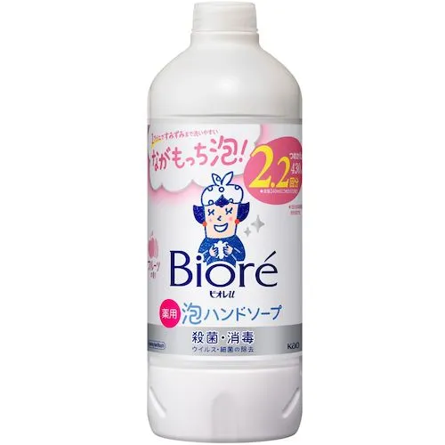 Kao Bioreu泡沫手肥皂水果香气重新填充430ml