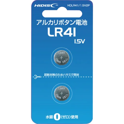 高光盘碱性按钮电池LR41 1.5V 2件装
