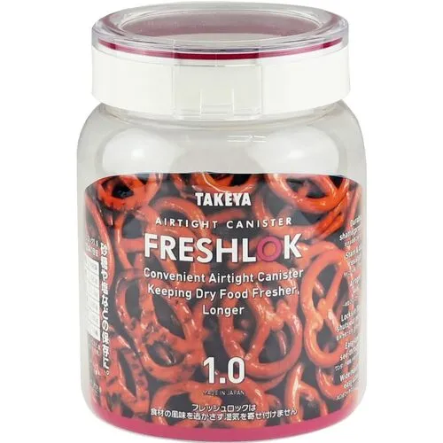 Takeya Chemical Storage Contarainer Freshlock圆形红色1.0L