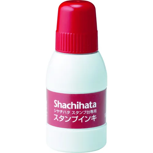 Shachihata邮票墨水邮票架，小瓶，红色