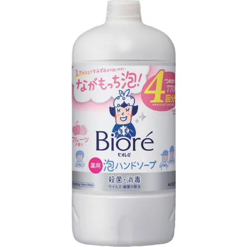 Kao Bioleu泡沫手肥皂水果香气重新填充770ml