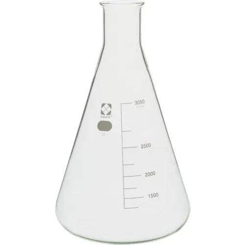 Sibata Erlenmeyer烧瓶带指南量表3000ml