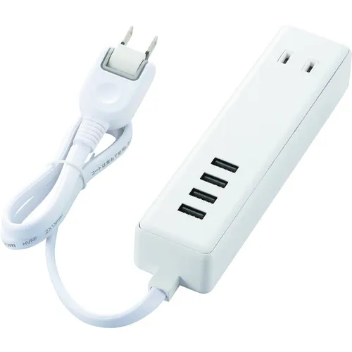 Elecom移动USB TAP（0.6m电缆/2个插座 + 4个端口）