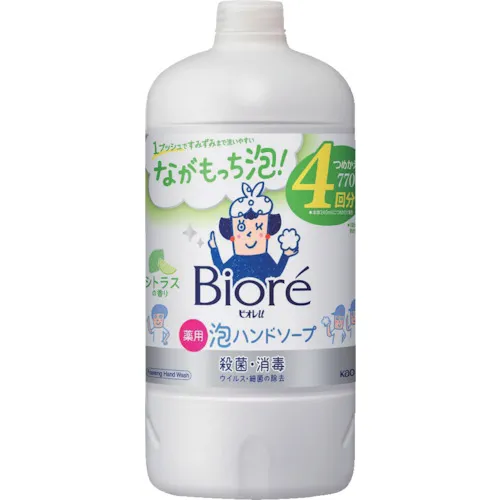 Kao Bioleu泡沫手肥皂柑橘香气补充770ml