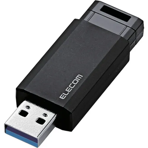 Elecom USB 3.1（gen1）兼容敲门类型USB内存64GB黑色
