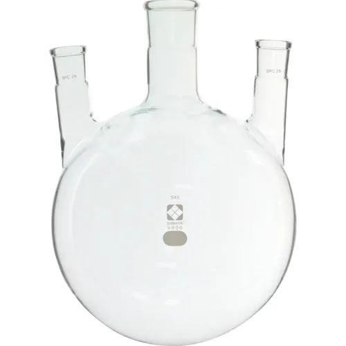 ＳＩＢＡＴＡ　ＳＰＣ三口丸底フラスコ　透明折合４５－ＳＰＣ－２９　５０００ｍＬ