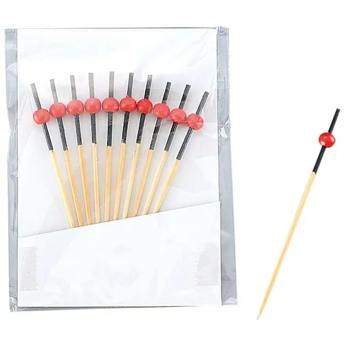 EBM Bamboo Nanten Skewer 7cm红色/黑色（10件）06170