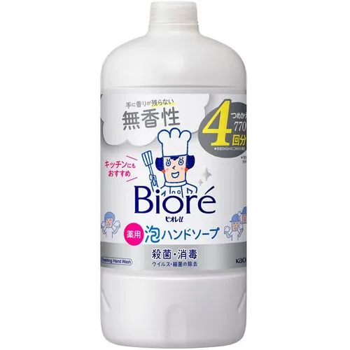 Kao Bioreu泡沫手肥皂无气味770ml