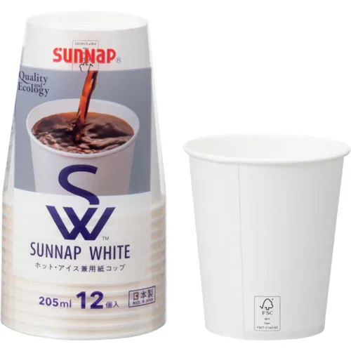 SUNNAP FMX SUNNAP白纸杯205ml 12p