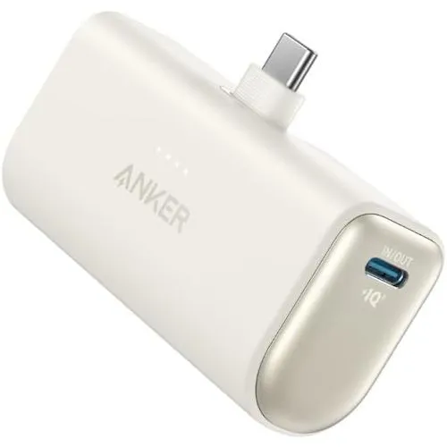 Anker移动电池Nano Power Bank（22.5W，内置USB-C连接器）白色