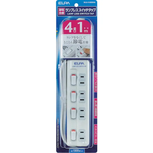 Elpa Office Tap with Lampless Switch类型4插座1M