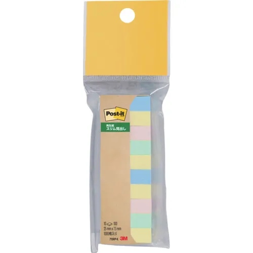 3M Post-It（R）25x7.5mm 100张X 10垫，4种颜色