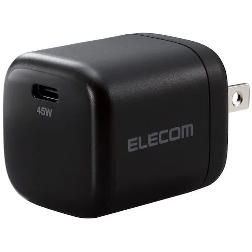 Elecom AC适配器用于笔记本PCS USB充电器45W Type-C1端口黑色
