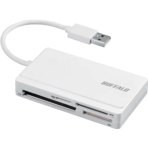 布法罗USB2.0多卡读取器电缆存储模型白色