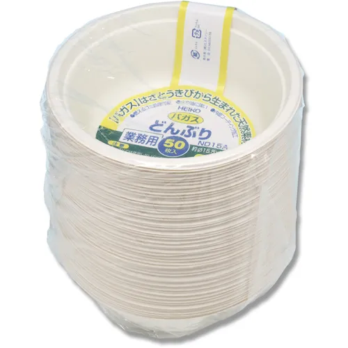 Heiko Food Container Bagasse Paperware Bowl商业使用500ml C500 ND15A 50纸