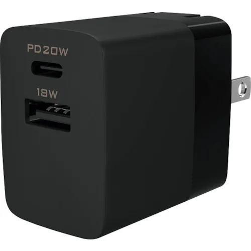 [停产] Owltech紧凑型和高输出，同时向两个设备收取USB Type-C＆Type-A AC适配器