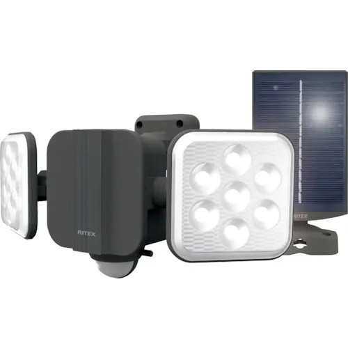 Ritex 6.5W x 2灯免费手臂类型LED混合太阳能灯