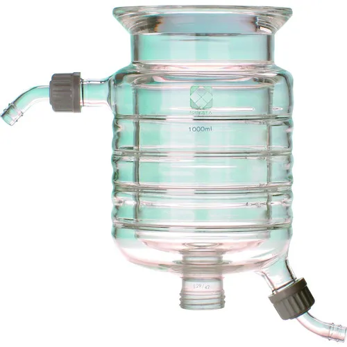 Sibata可分离烧瓶圆柱夹克型带型杜兰类型100mm 1000ml