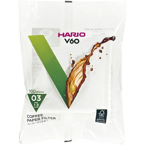 Hario V60纸过滤器03W 100张