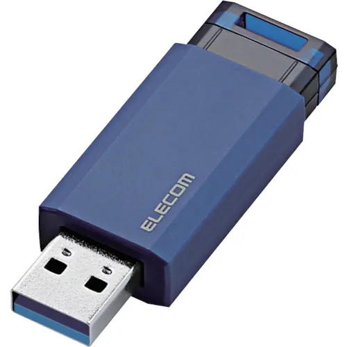 Elecom USB 3.1（gen1）兼容敲门类型USB存储器16GB蓝色