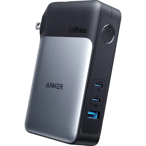Anker USB充电器带有移动电池733电源库（Ganprime PowerCore 65W）黑色