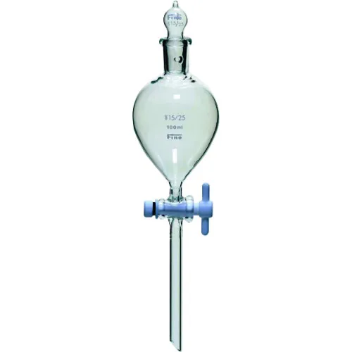 ＴＧＫ　透明折合球形分液ロート　球栓　１０００ｍＬ　２９／４２