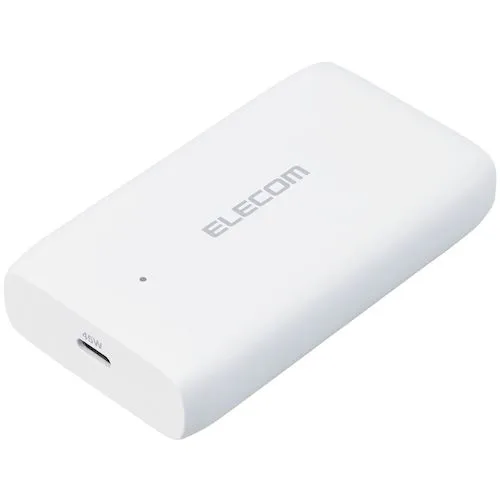 [停产]笔记本电脑PC USB PD符合45W USB-C1端口gan thin White的Elecom AC适配器