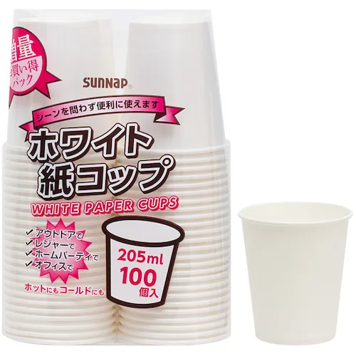 SUNNAP白纸杯205ml