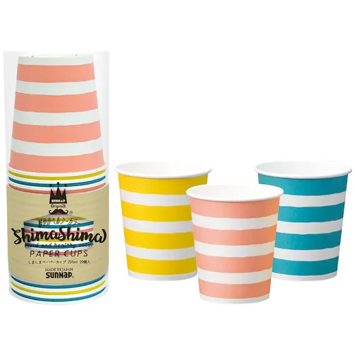 SUNNAP 205毫升条纹纸杯20pcs