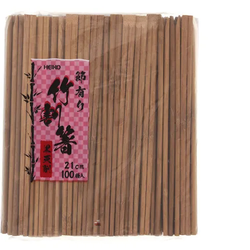 Heiko Bamboo Chopsticks 21厘米黑色结节100件