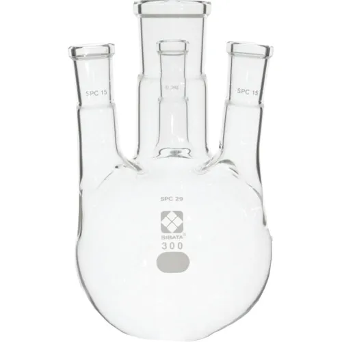 ＳＩＢＡＴＡ　ＳＰＣ四口丸底フラスコ　ＳＰＣ－２９－１５　３００ｍＬ