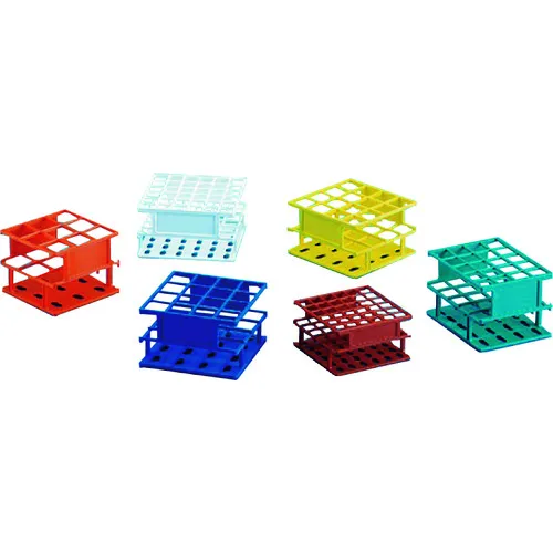 Tarsons Poly Dire Half Half Rack由增强尼龙孔制成的尺寸20mm橙色