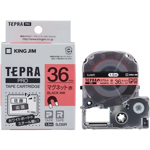 国王吉姆[fure]“ tepra”专业胶带36mm磁带/红色标签/黑色字母长度150万