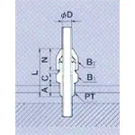 ＴＧＫ　贯通ハーフ　１０φ　ＰＰ　１０入