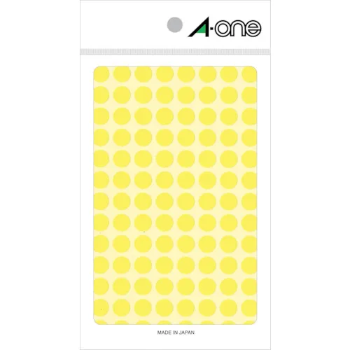 [中断] 3M A-A-ONE特殊标签圆形9mmφ荧光黄色