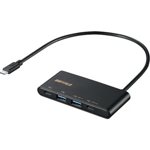 Buffalo USB3.1 Gen2 Bus供电4端口PD兼容枢纽黑色