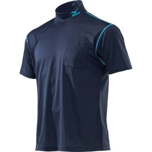 Mizuno工作衬衫短袖海军X萨克斯管S