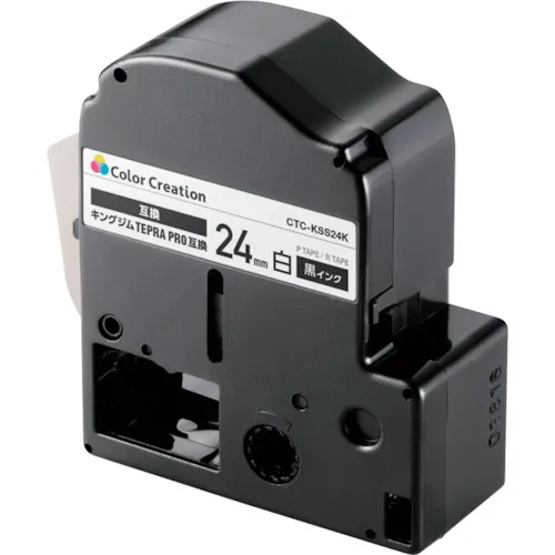 elecom兼容Tepra Pro的胶带白色黑色字母8m 24mm宽度