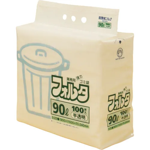 Sanipack F-9H Tsuruyu包装垃圾袋For 90l白色半透明（1袋（PK）= 100张）