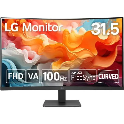LG 31.5英寸弯曲的液晶显示器（1920 x 1080 / va / anti-lare / d-sub / hdmi x 2 /100 Hz / tilt）