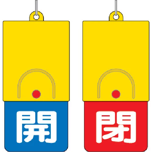 单位：旋转双面显示板，白色文字：蓝色，闭合红色，101 x 48