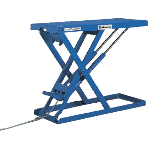 Bishamon Table Lift超低升降机（超低地板类型）脚开关均匀负载500千克举起头700毫米桌尺寸1010 x 520毫米三相200 V