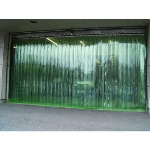 Trusco带状门板设置静电透明厚度3mm宽度300mm安装宽度4M x高4m完全重叠