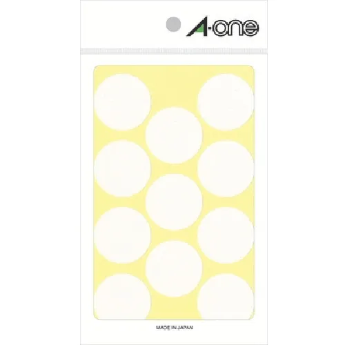 3M A-ONE（TM）颜色标签圆形30mmφ白色（14张）