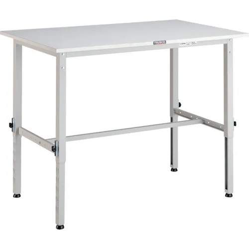 Trusco轻巧的工作表高度可调（150kg）AEM类型900x600xh650-950基本类型的白色